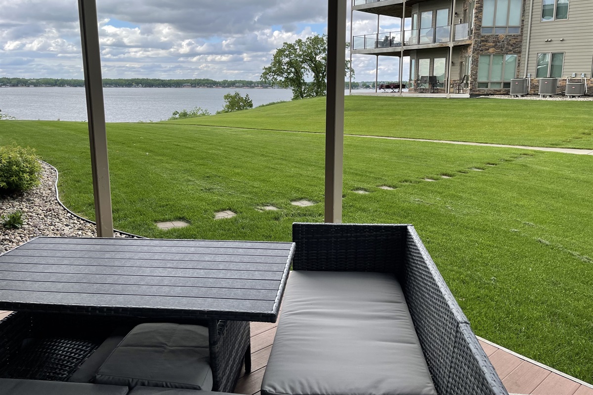 View of East Lake Okoboji from Deck
