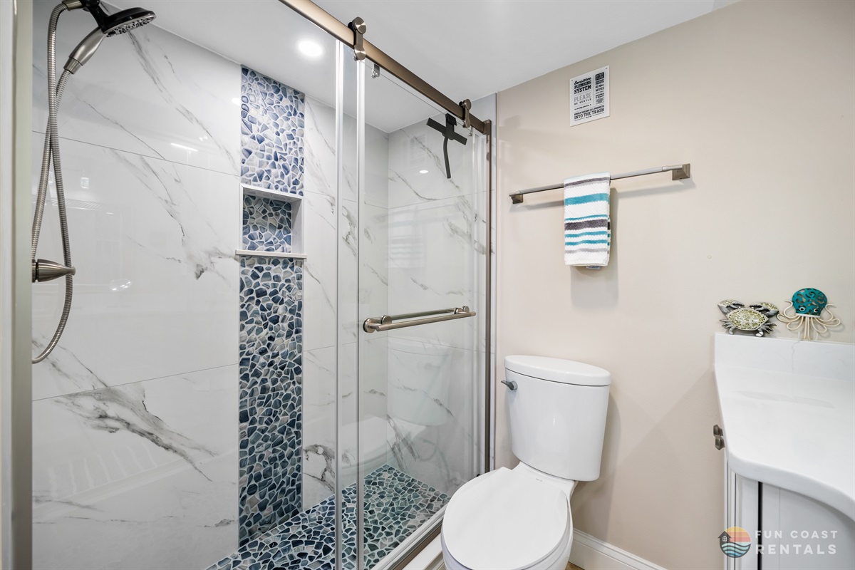 Newly-Renovated Full Bathroom with Shower
