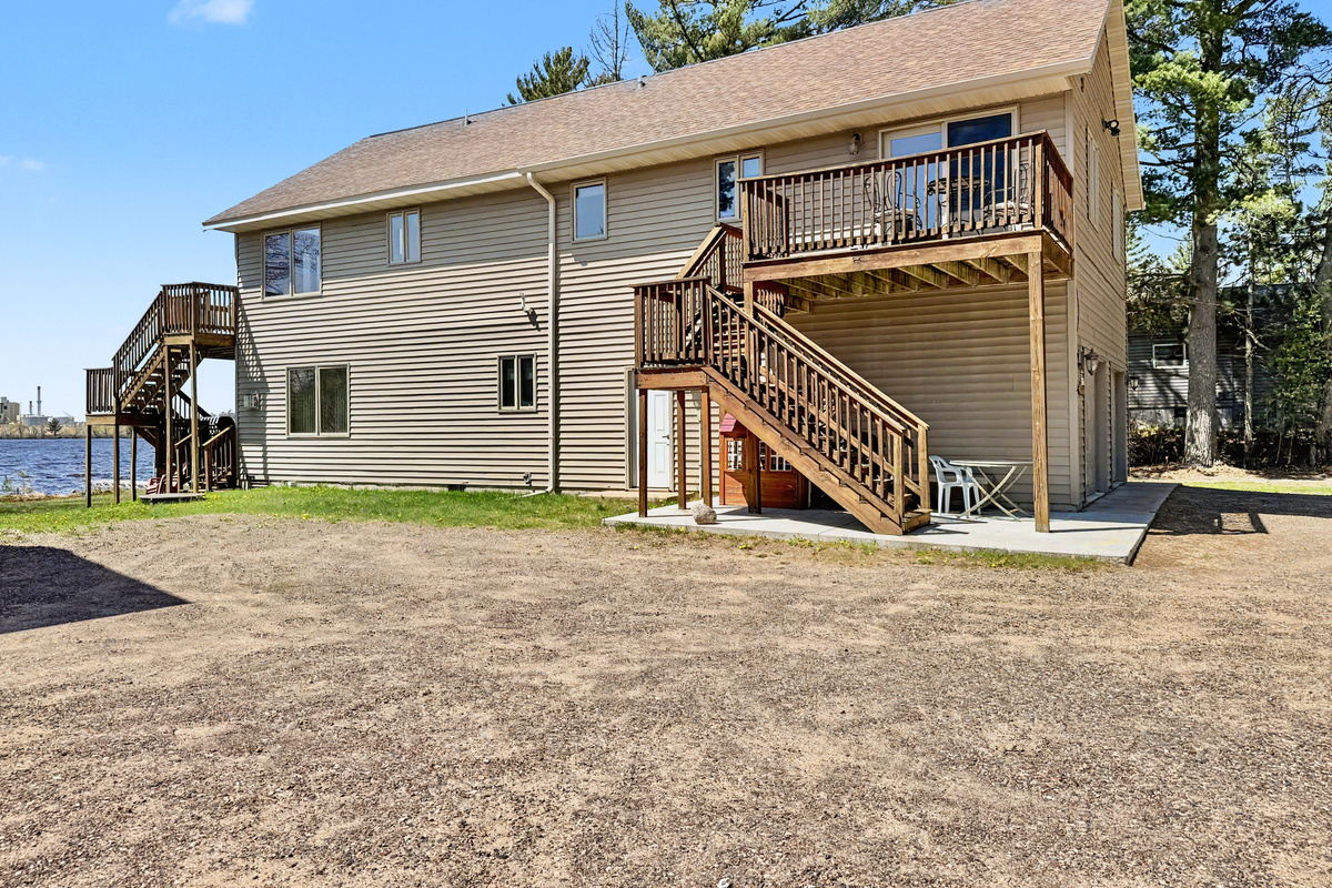Exterior - Rear of Duplex with Stairways to Both Units