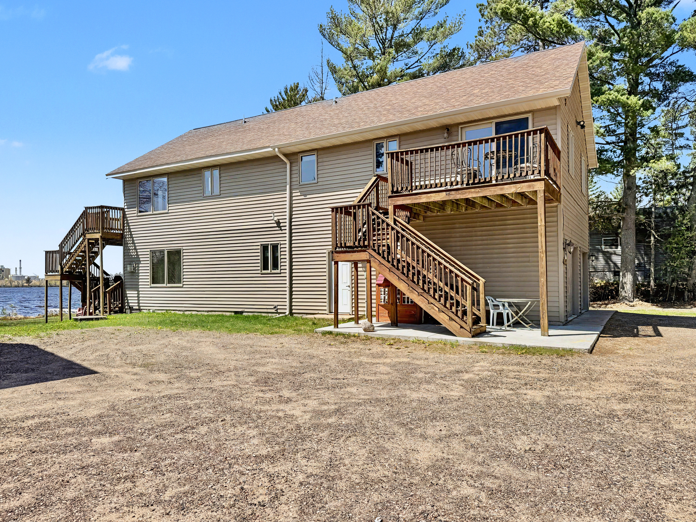 Exterior - Rear of Duplex with Stairways to Both Units