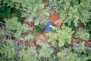 Aerial view of the property