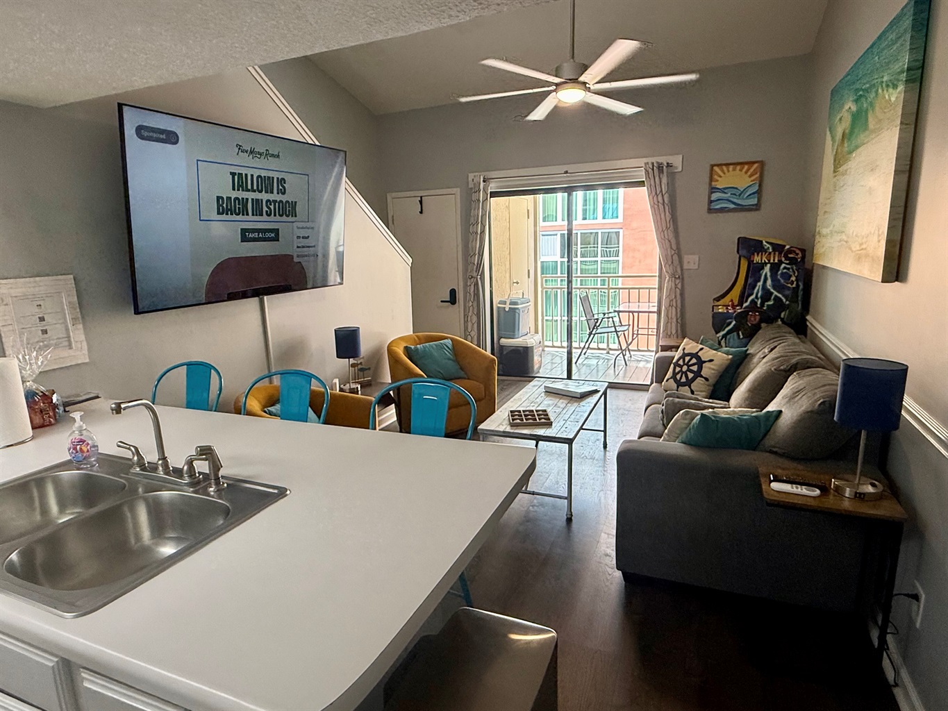 Kitchen and Livng Room