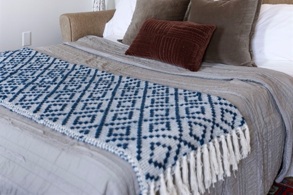 Linens and pillows are provided