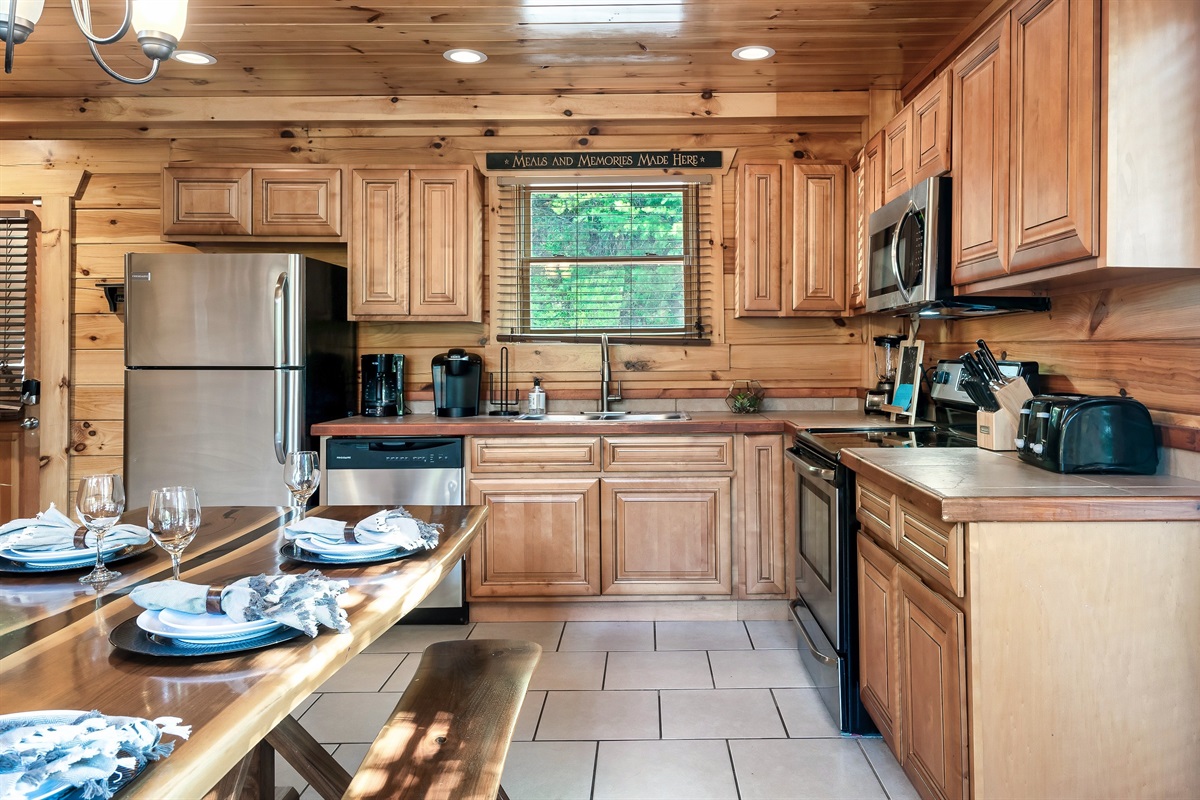 Start mornings and end evenings in a kitchen that keeps conversations flowing and everyone connected.