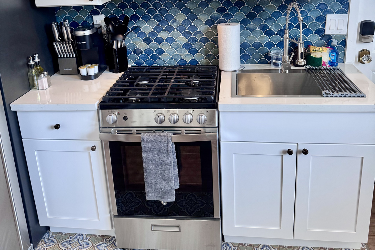 Enjoy the convenience of a private, fully equipped kitchen—perfect for whipping up a meal or a morning coffee.