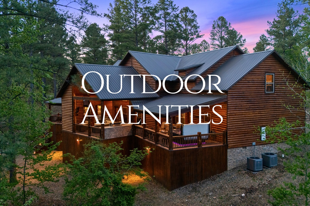 The outdoor space truly shines in the evening, with soft lighting creating a warm and inviting atmosphere perfect for relaxing after sunset.