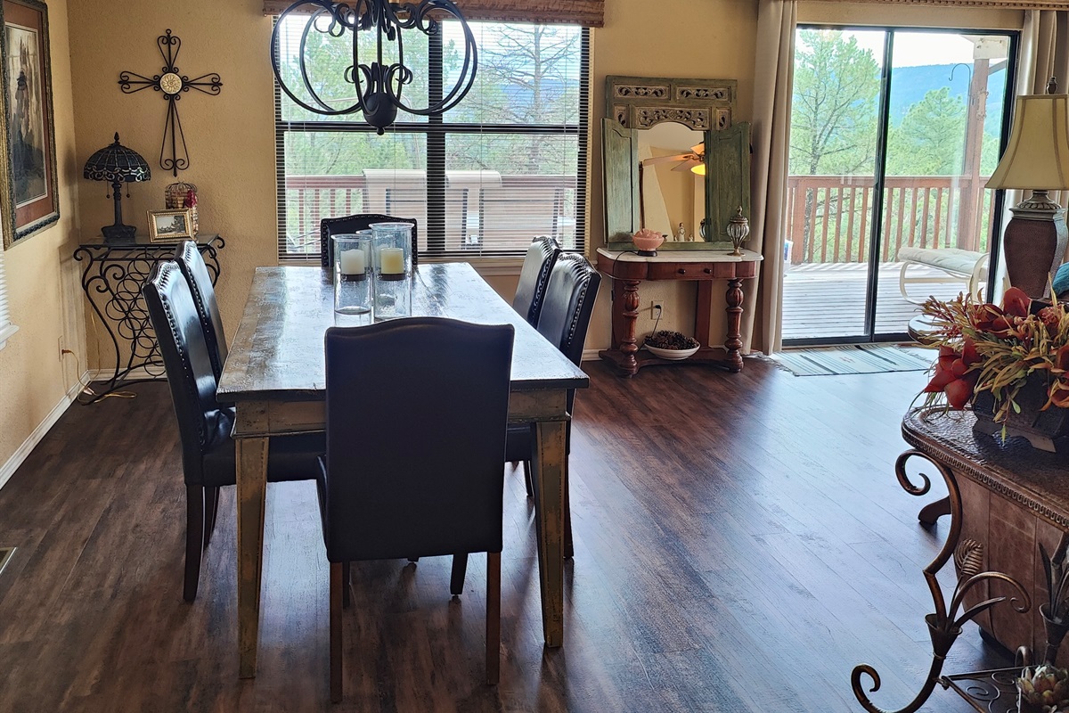Dining room with plenty of room for six