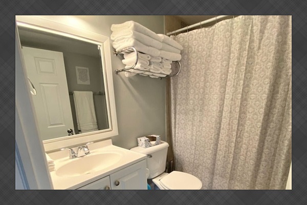 Bathroom with shower and tub