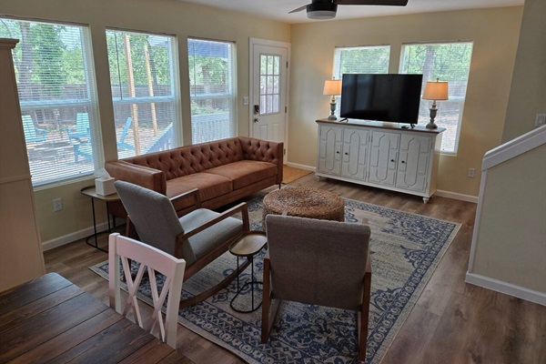 Sign into your favorite streaming services on the Roku TV.