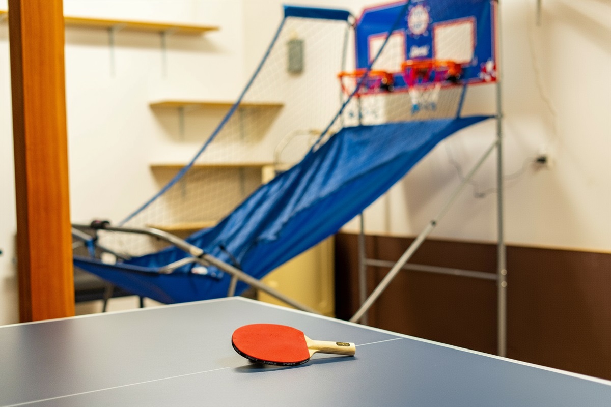 {Garage} Game Room With Ping Pong, Basketball, Jenga, Connect 4