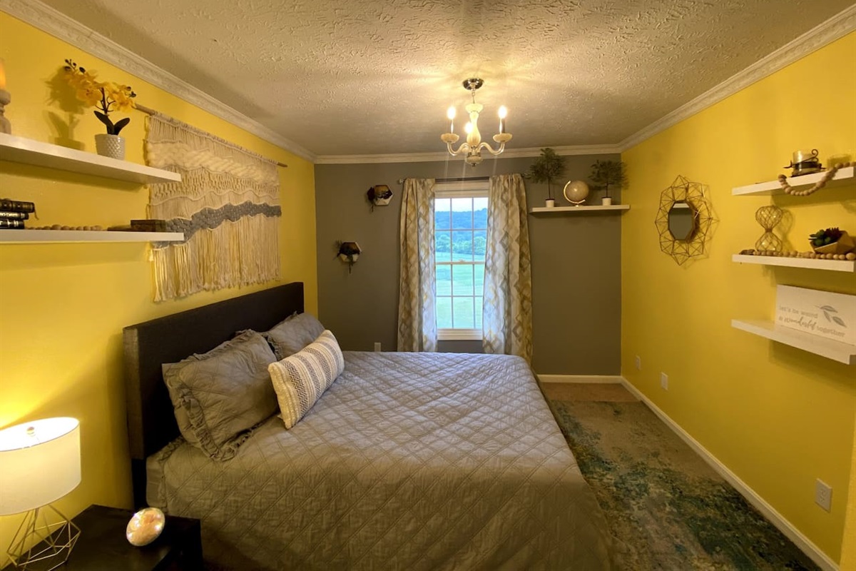 Sunshine and soft textures—this boho queen bed brings all the cozy vibes ️