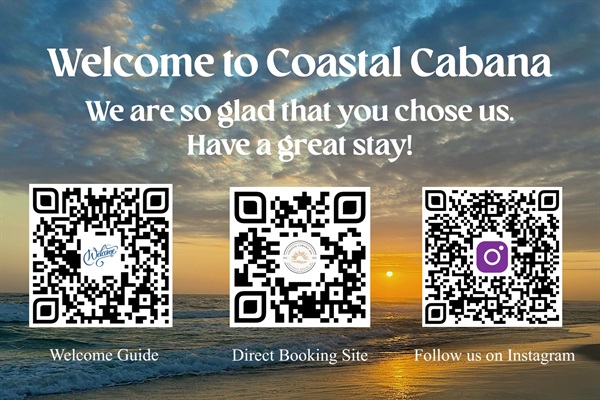 We are looking forward to hosting you at Coastal Cabana!