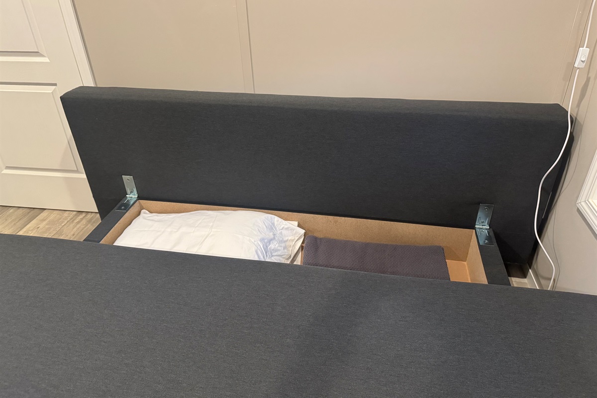 Extra linens in the sleeper sofa