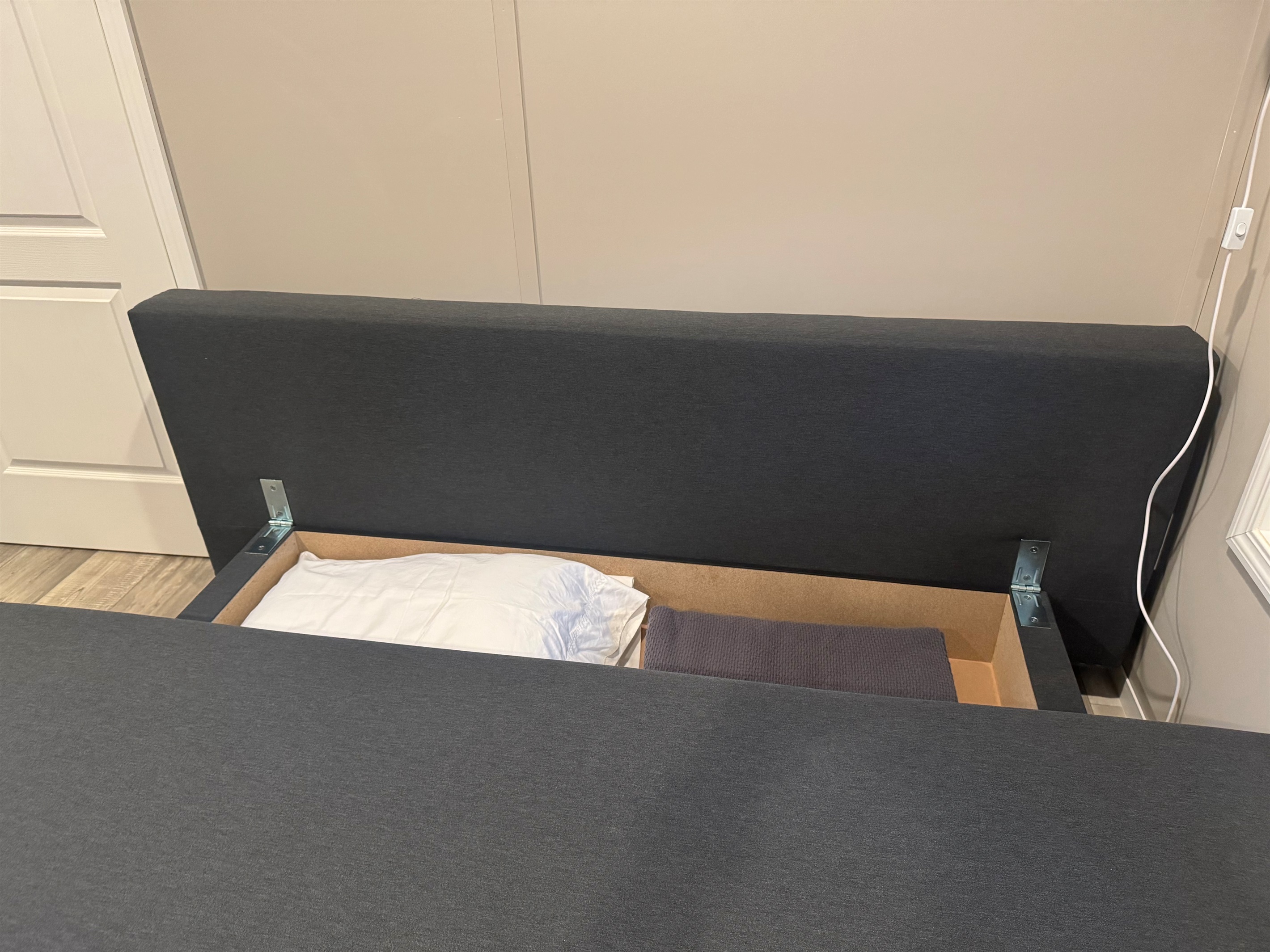 Extra linens in the sleeper sofa