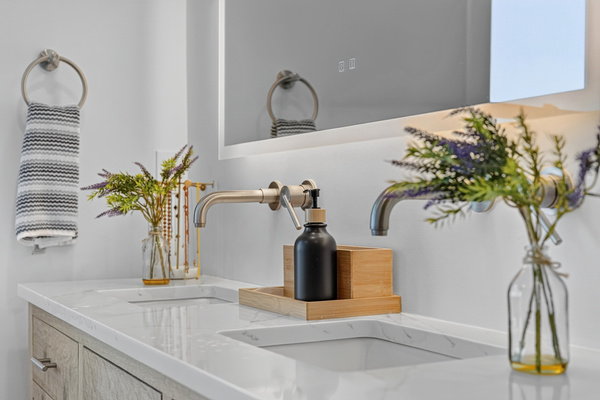 Stylish details and modern finishes add a touch of elegance to the space.