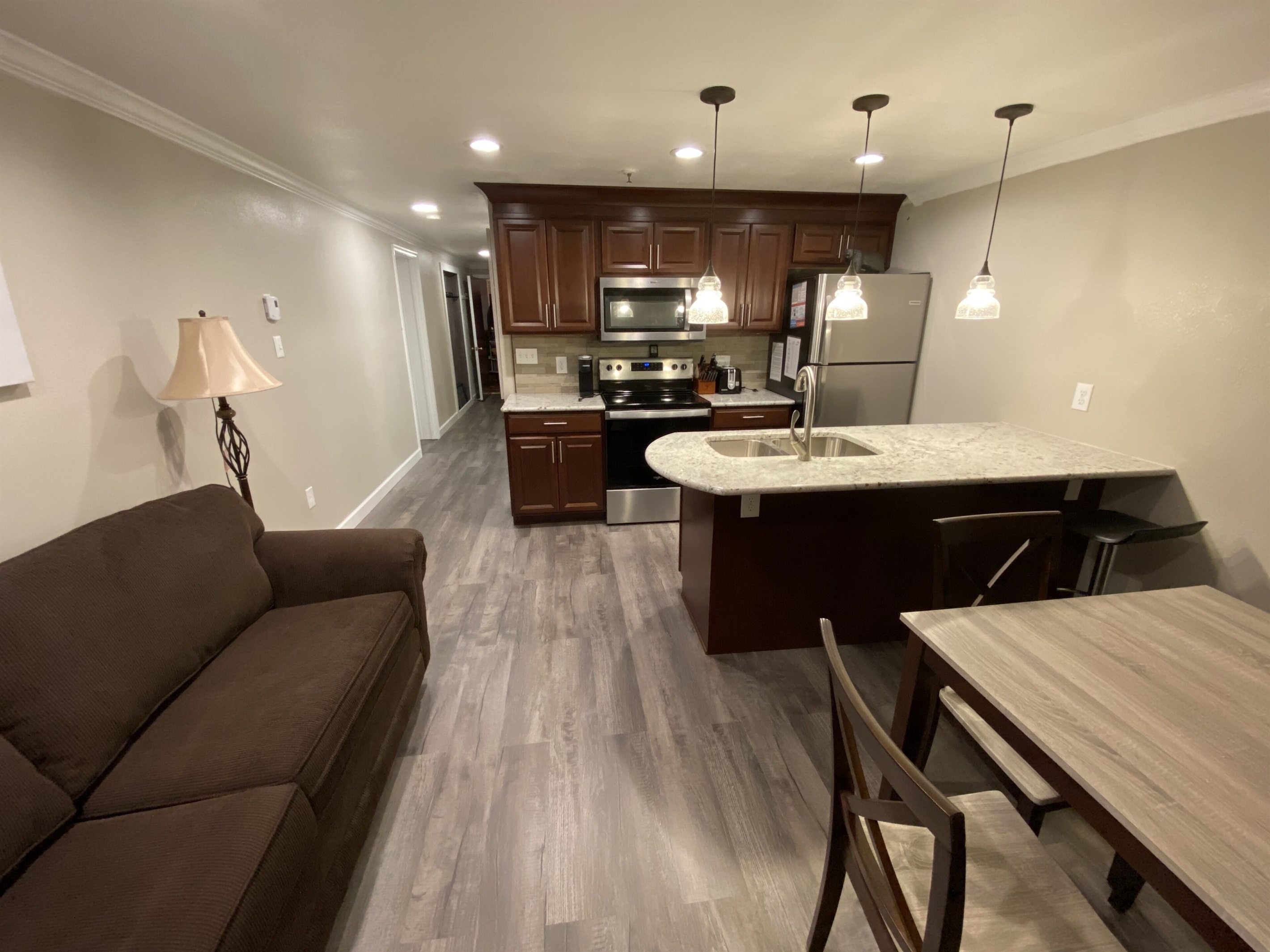 Kitchen and living room