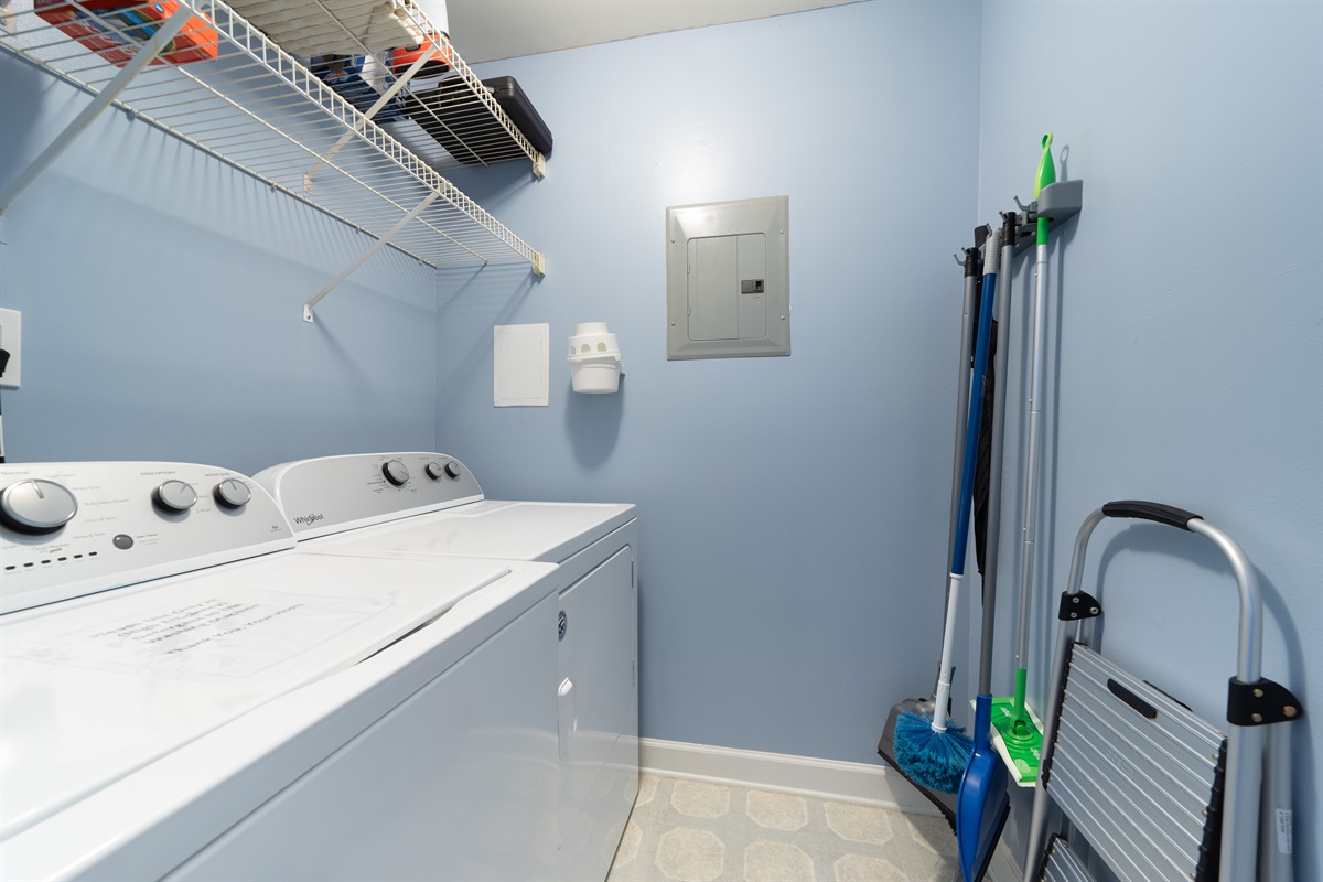 Laundry room with full size washer and dryer