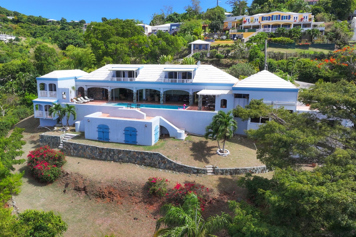 Aerial view of Silk Cotton Villa