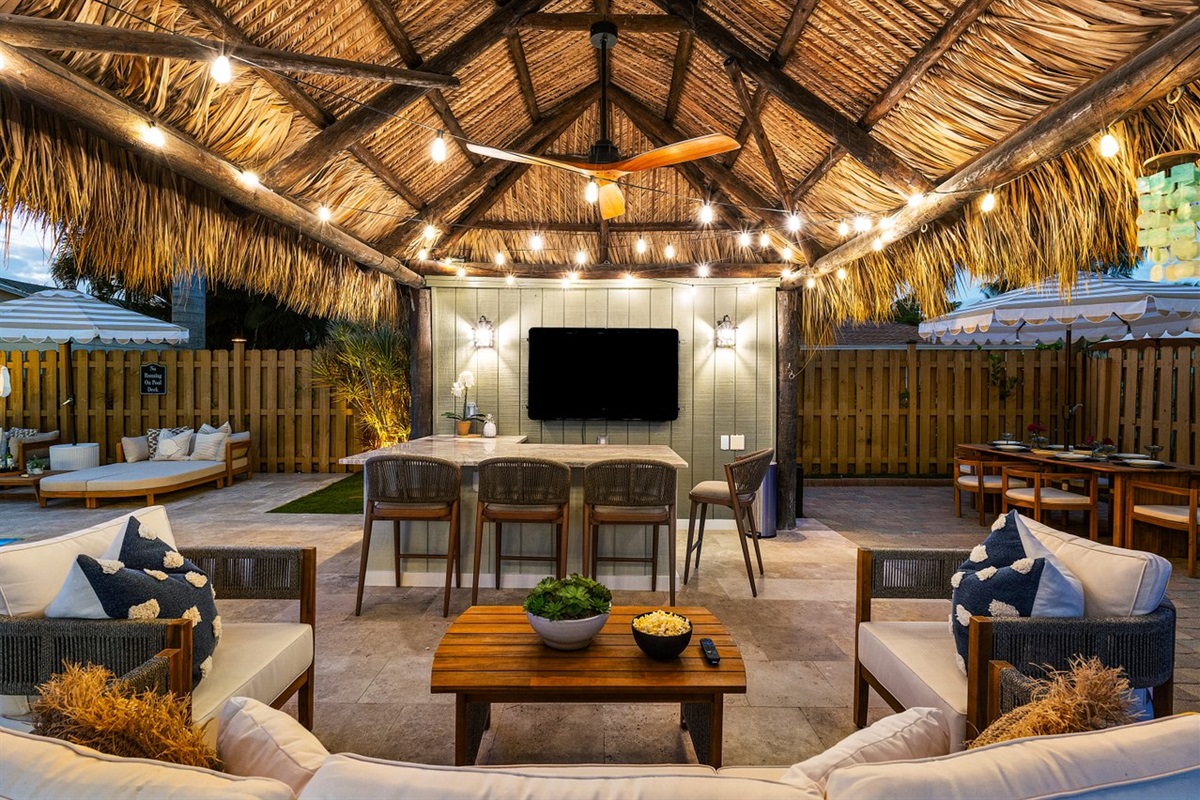 Day or night, rain or shine, you'll be able to enjoy the beautiful outdoor space.