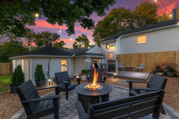 Outdoor Oasis with a firepit patio & deck