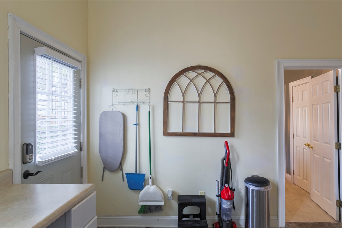 Step out the back door straight to your private parking spot—convenience at its best.