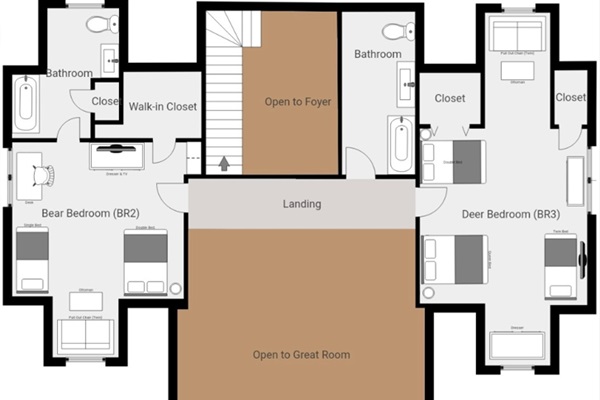 Upper Level Floor Layout