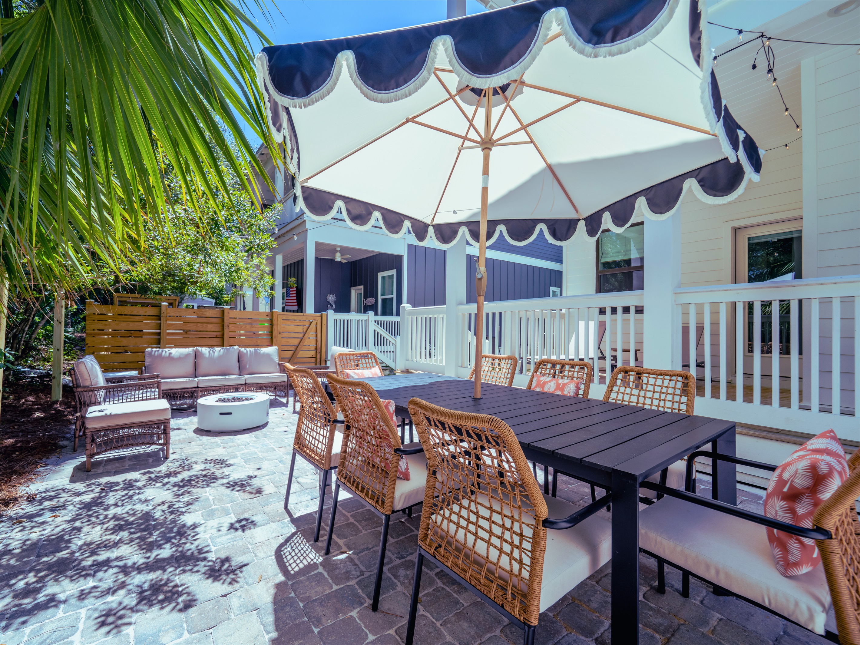 Outdoor dining table - enjoy meals surrounded by fresh air and nature!