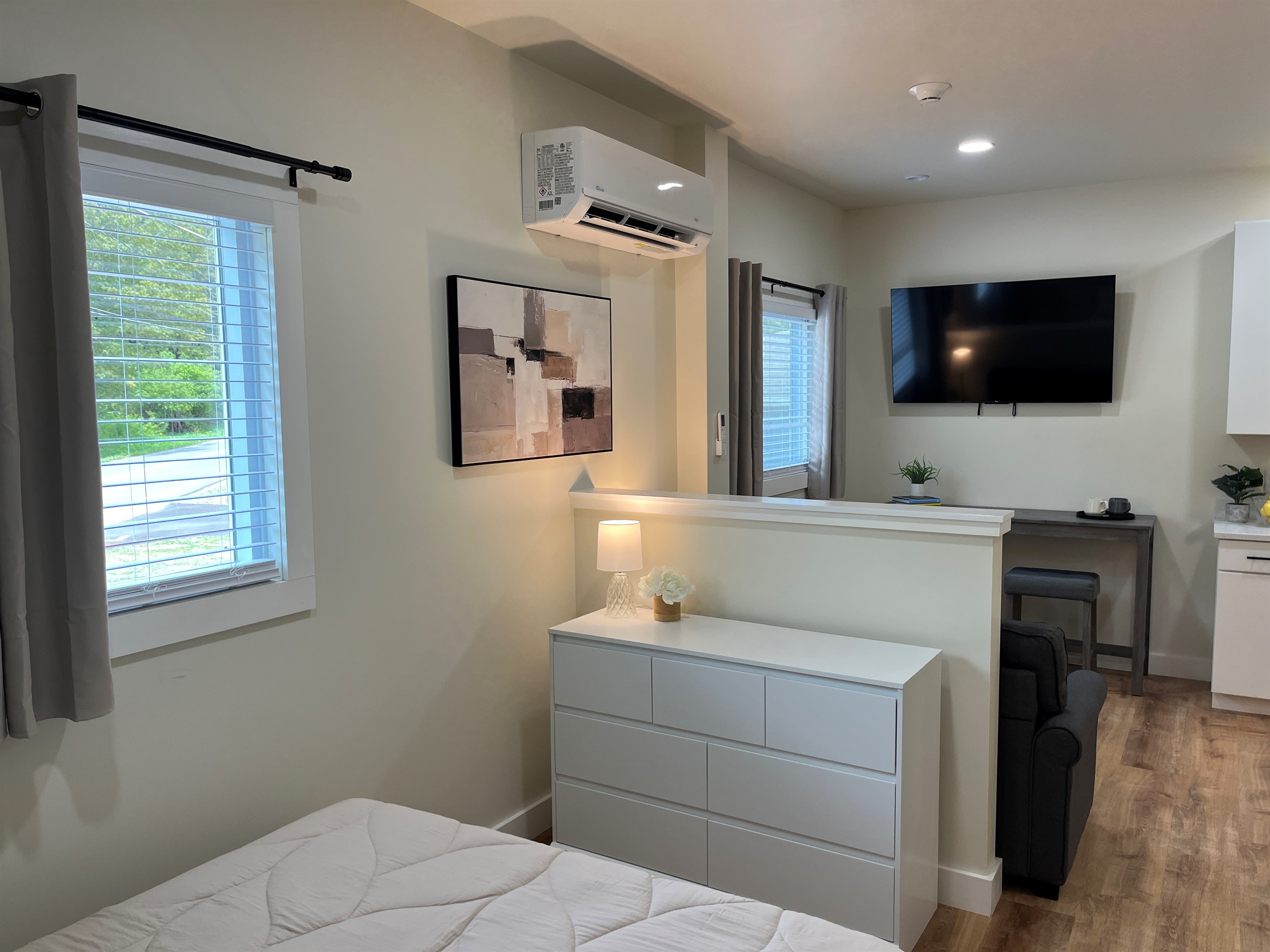 Sleeping and living area