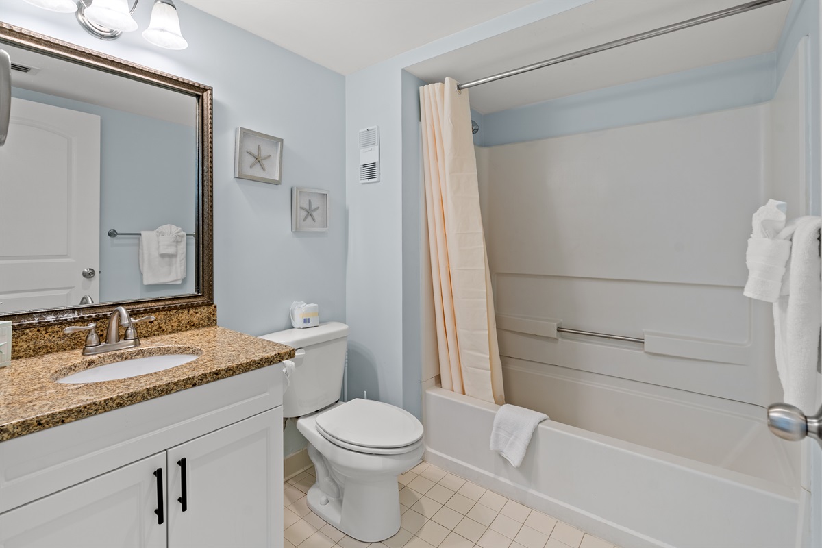 Hall Bath with tub/shower