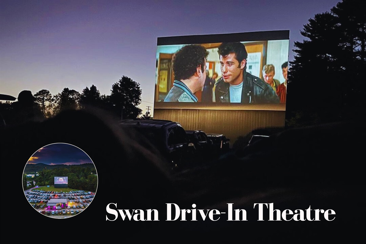Wrap up your day with a nostalgic movie night under the stars at the Swan Drive-In Theatre.