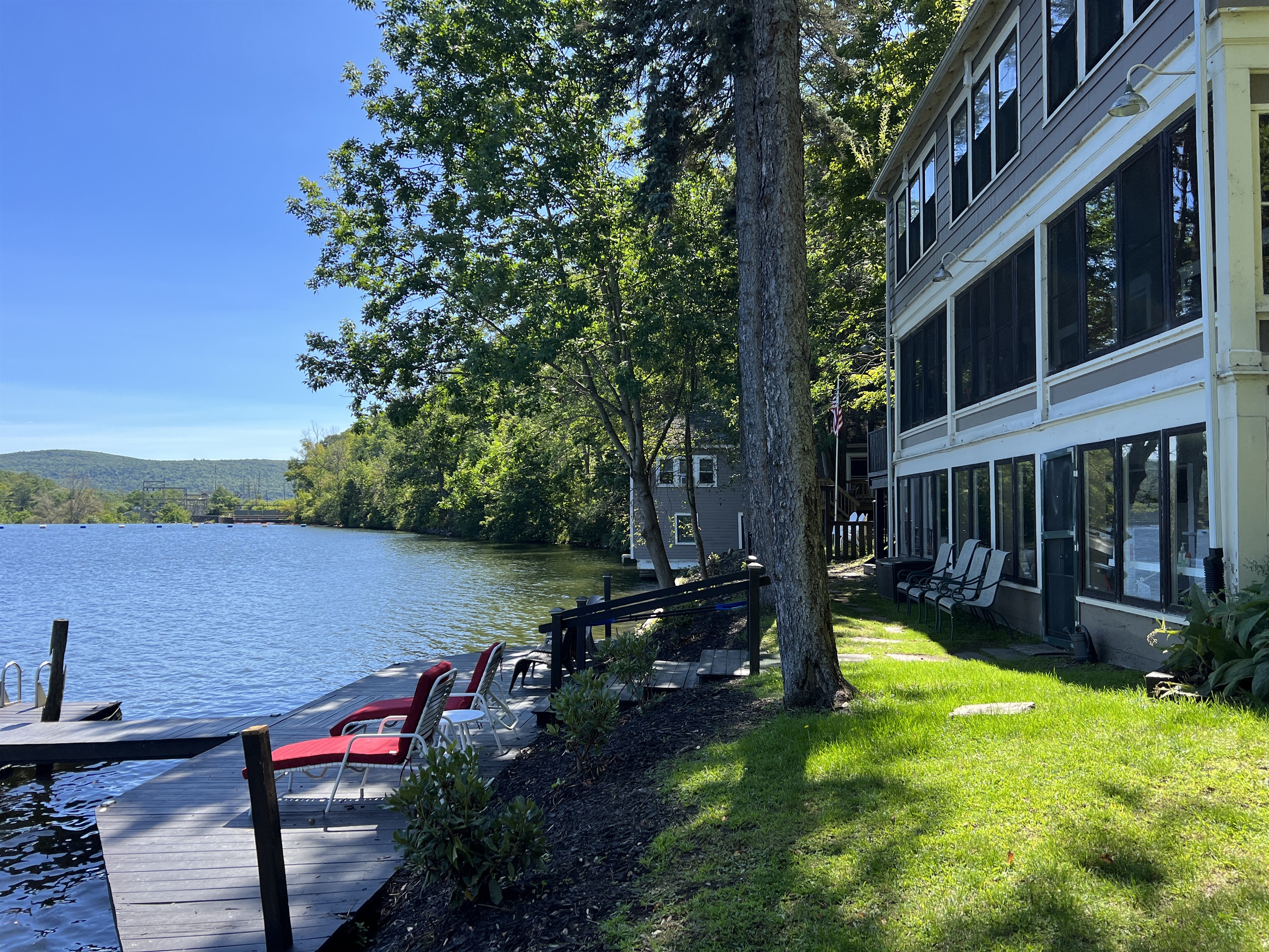 The Adirondack Waterfront Lodge dock.