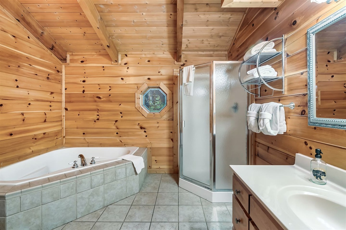 Upper Level bathroom attached to king suite