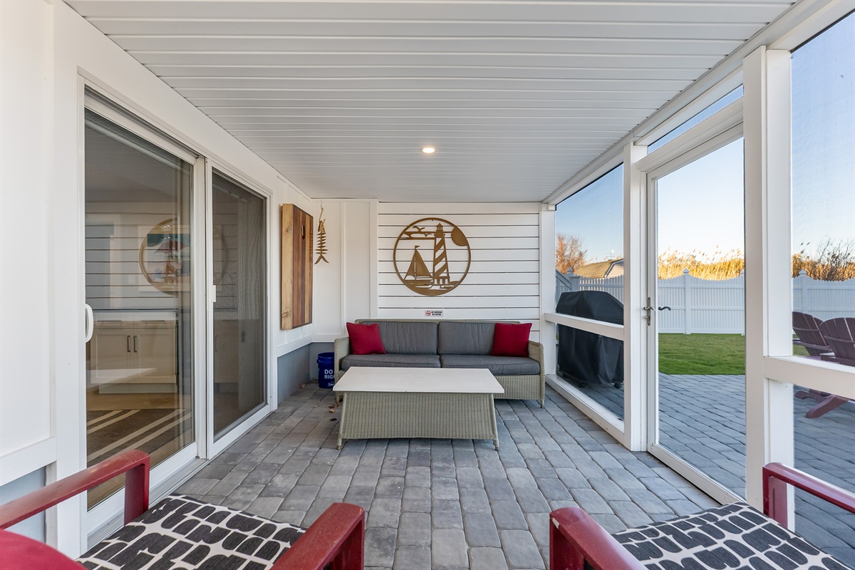 Large screened In Porch Off of Basement with Access to Pool Area