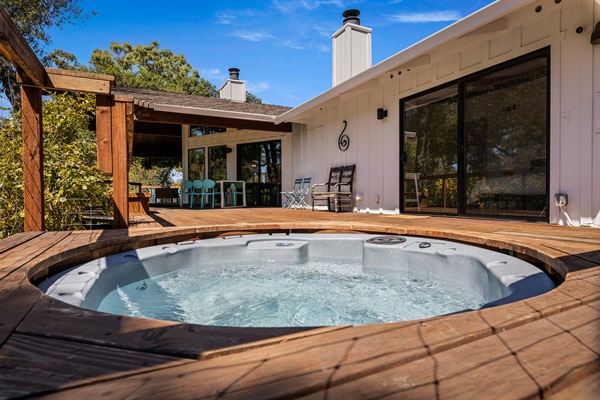 Hop in the hot tub right from the master suite