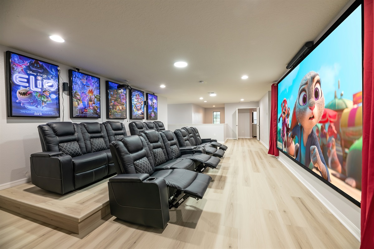 Movie Theater with Reclining Chairs