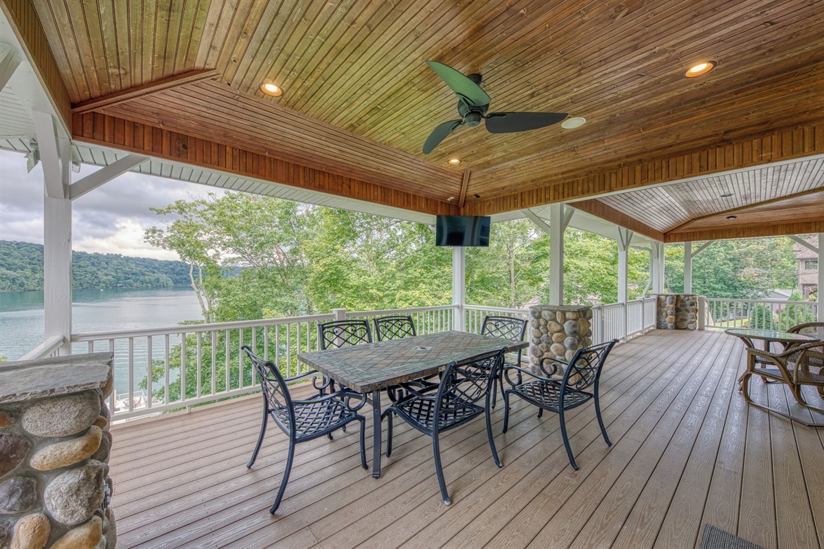 Wraparound Covered Deck On Main Level. Stunning Views, Dining & Sitting Areas