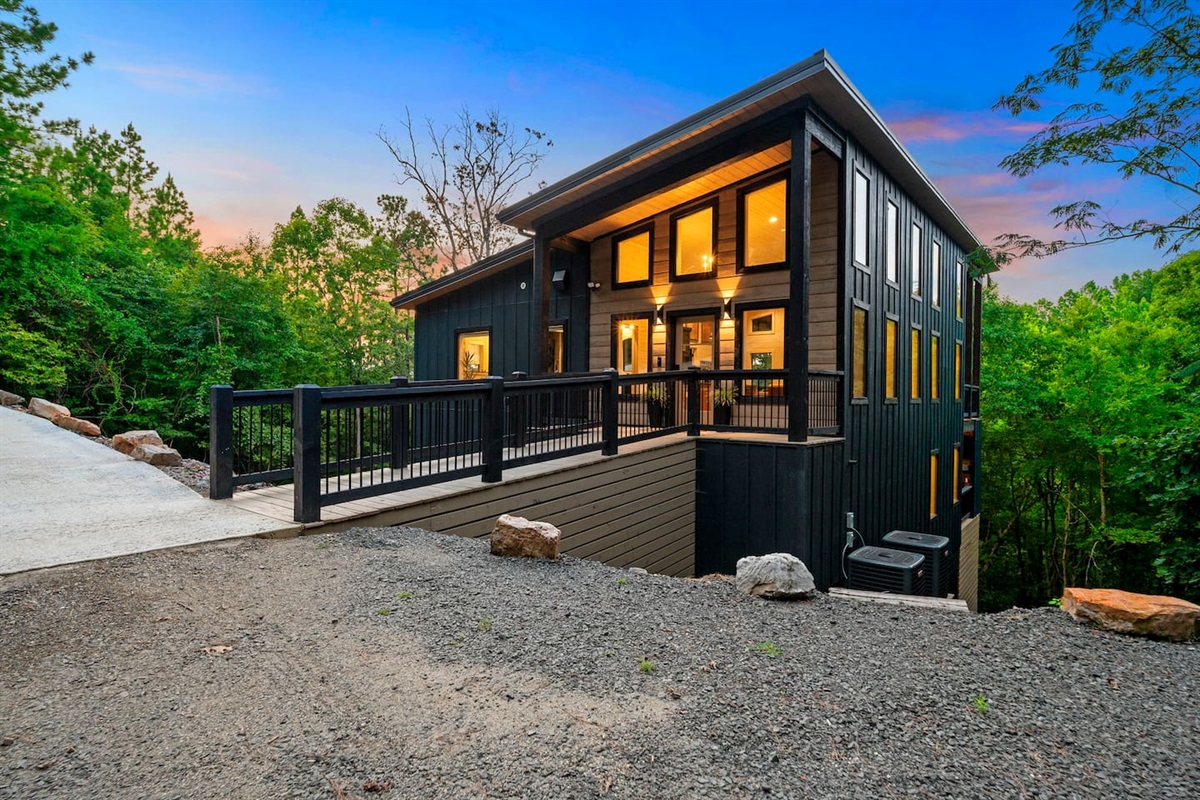 Honeycomb Hideout at dusk.