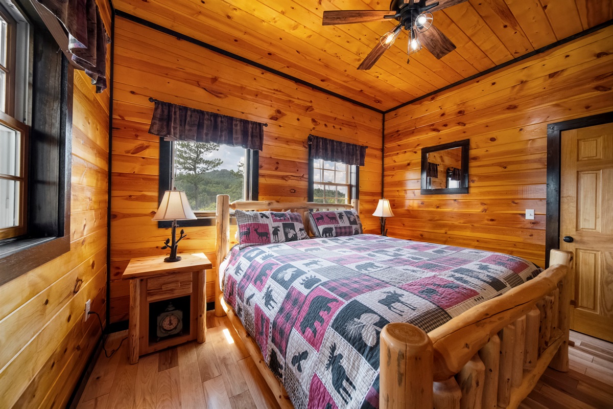 Each bedroom has a king mattress from the Bellagio Hotel Collection, large closet, large T/V, 2 night stands and views out every window.
