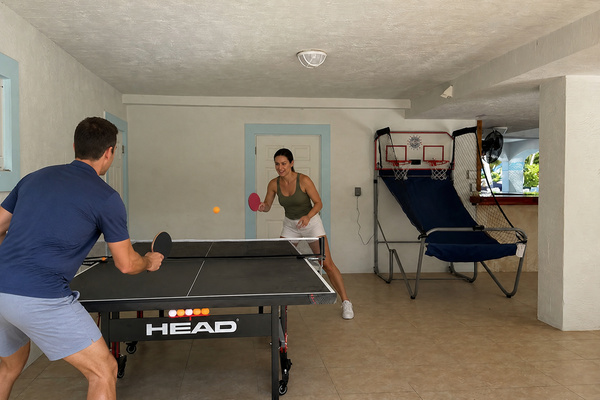 Ping Pong Table and Pop a Shot basketball