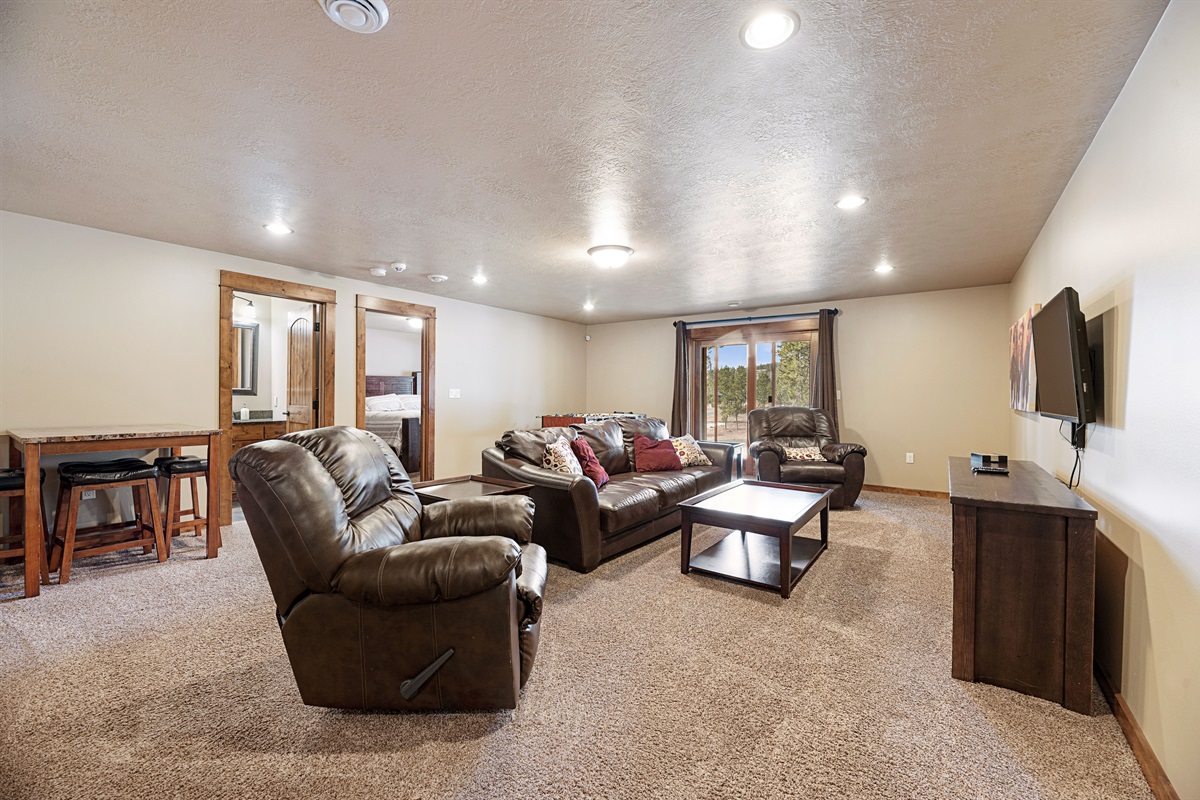 Living area in the basement
