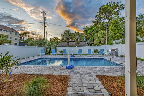 Experience the epitome of relaxation with our captivating swimming pool and inviting fire pit. Whether you're cooling off with a refreshing dip or cozying up by the fire's warmth, every moment promises enjoyment. Welcome to your personal oasis