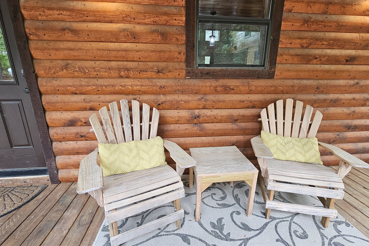 Enjoy the peace and quiet from the front porch.