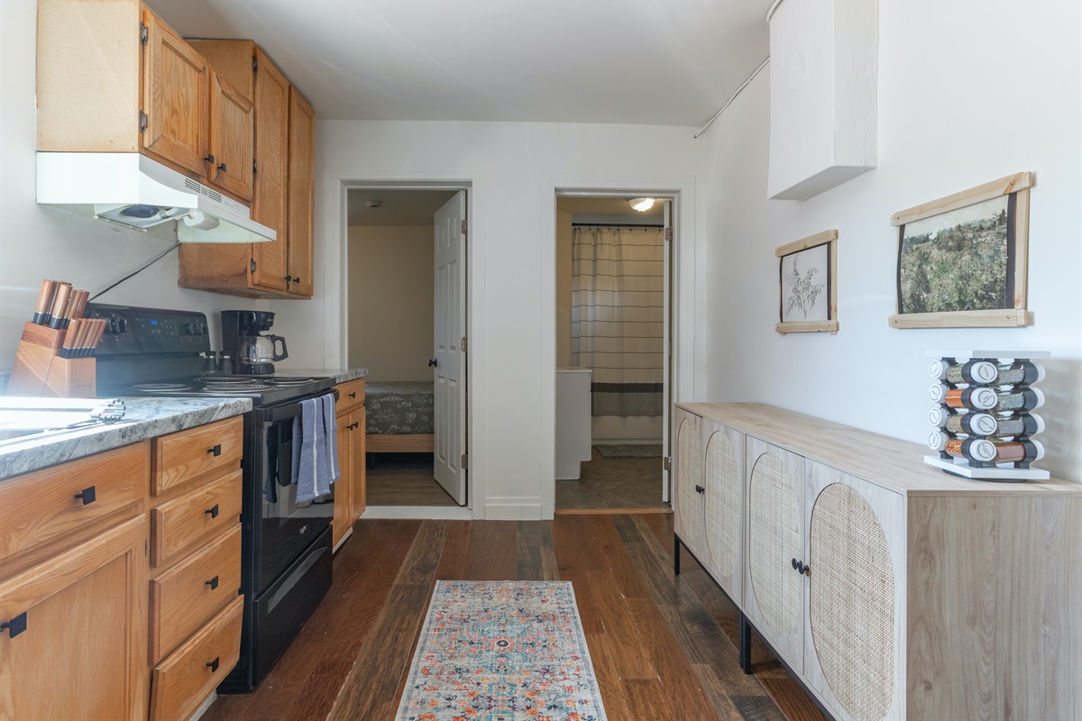 Clean, practical kitchen space