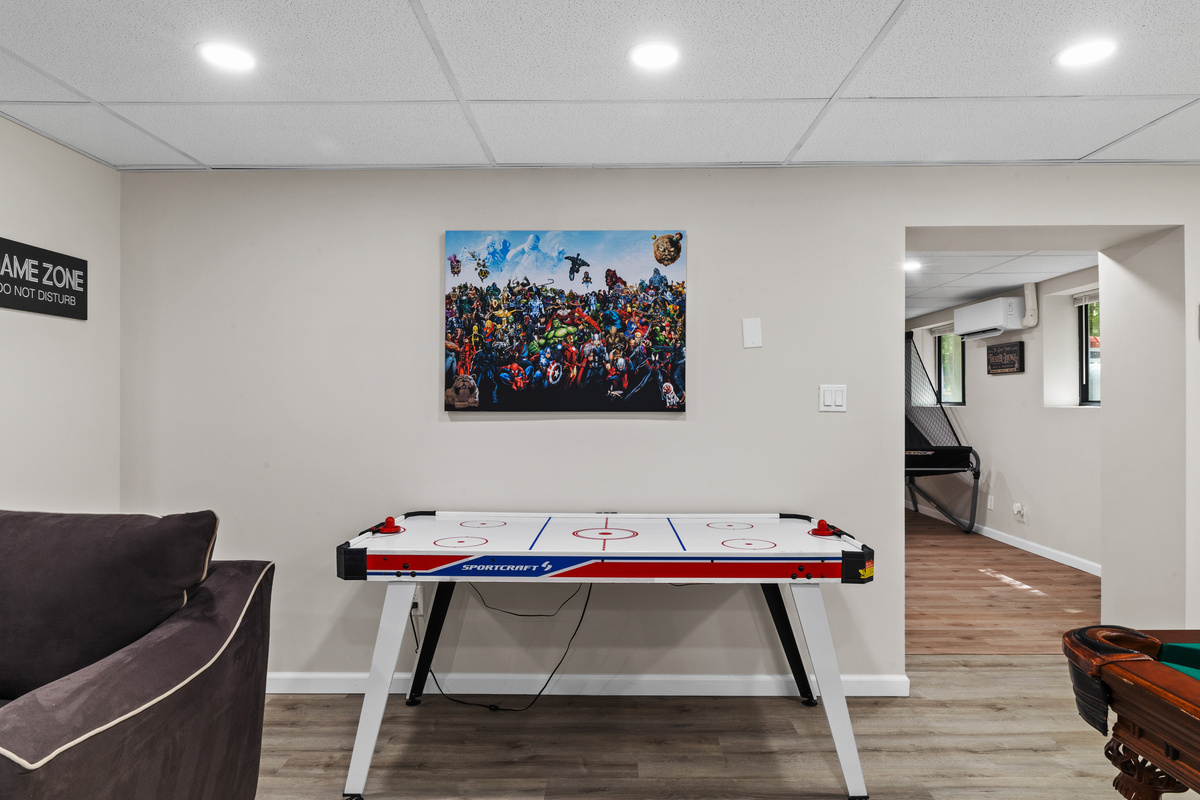 Enjoy a high-speed air hockey table that will bring hours of laughter to the whole group
