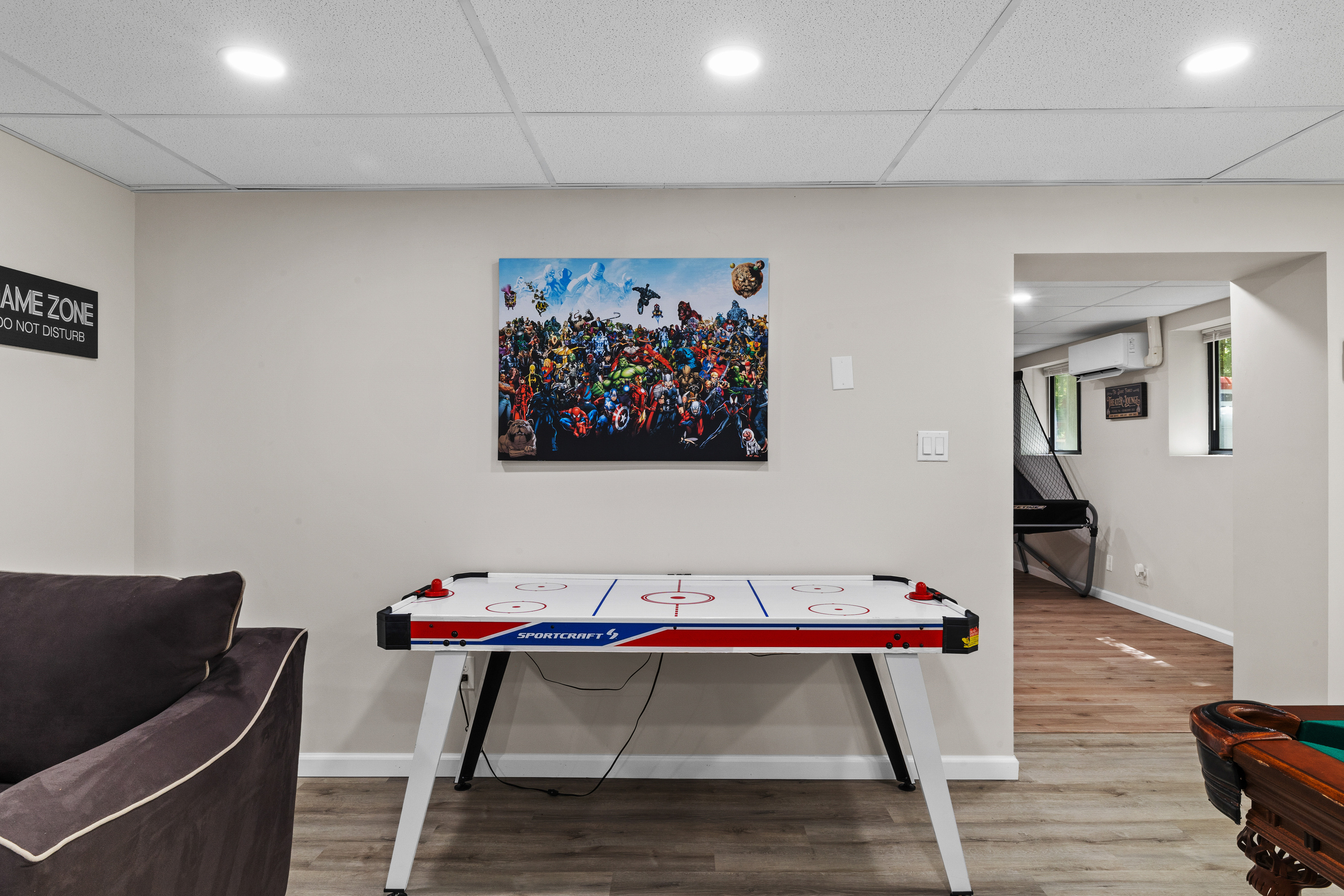 Enjoy a high-speed air hockey table that will bring hours of laughter to the whole group
