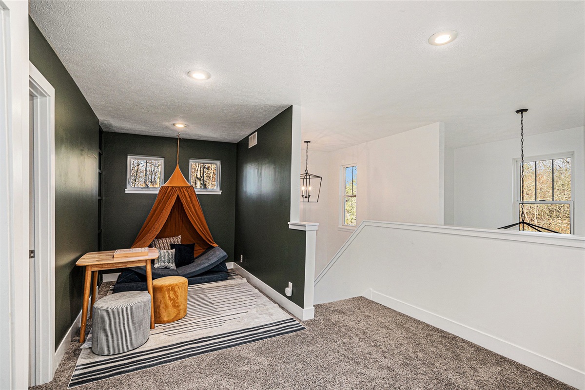 Secret forts, quiet time, or creative play—this dreamy space is a kid favorite.