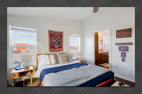 Primary bedroom with jacuzzi tub