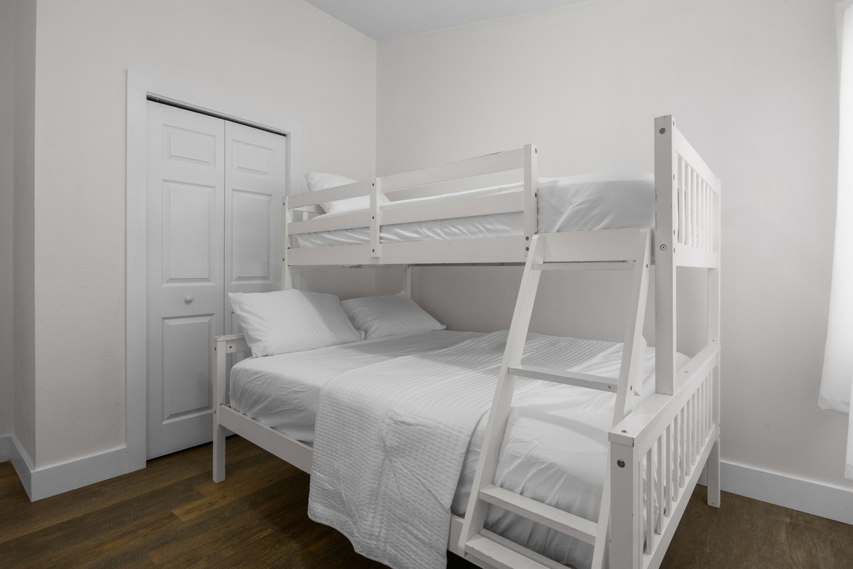 Bedroom #3. Bunk bed. Full size & twin. Closet.