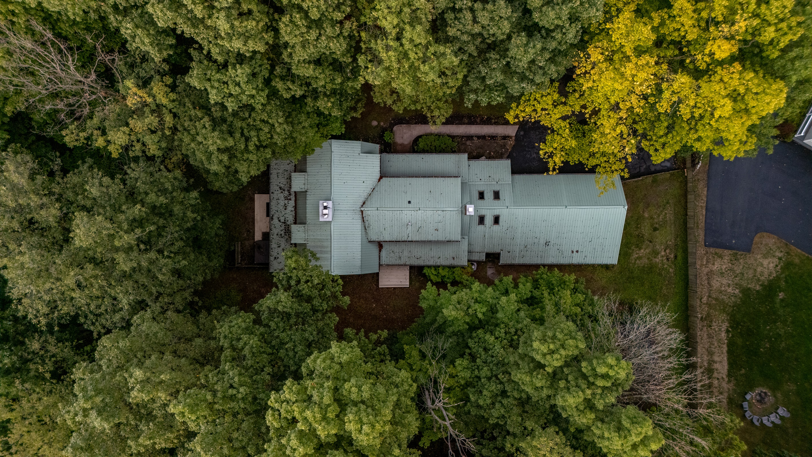 Nestled in a lush forest, this private cabin retreat offers peace, privacy, and a true escape into nature while still being close to the lake.