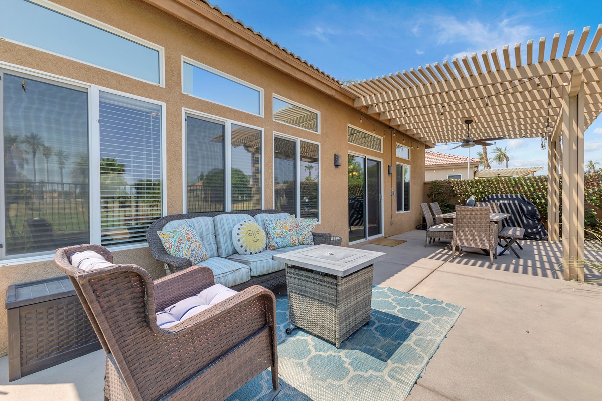 Enjoy after-dinner drinks by the fire pit
